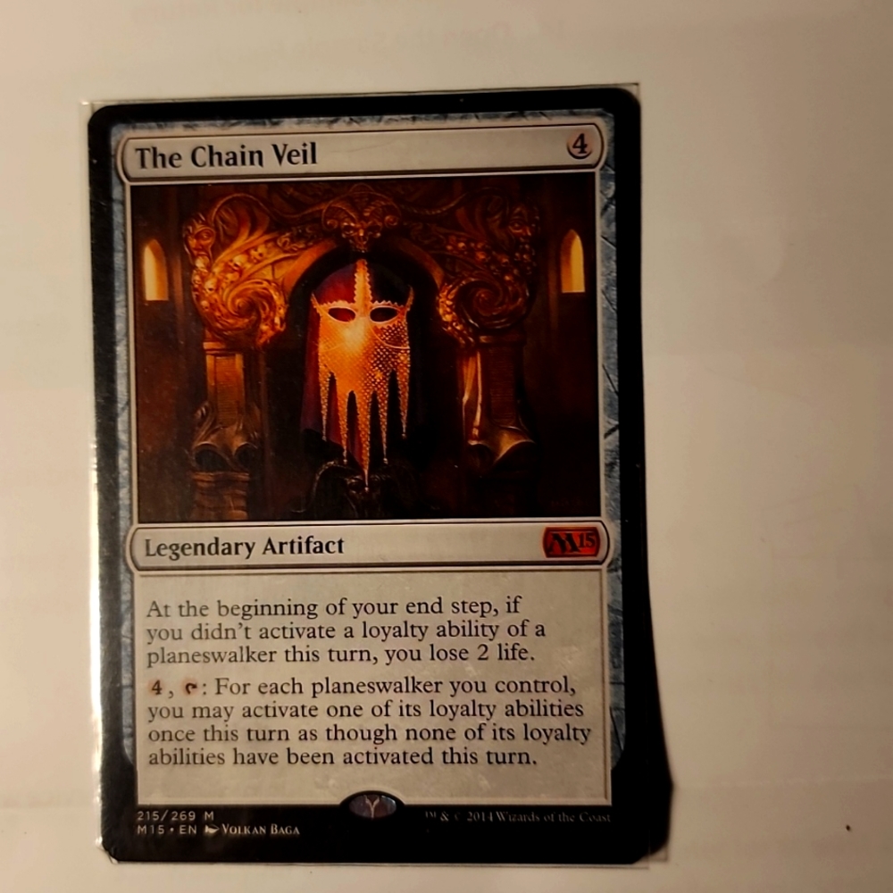 Magic the Gathering  The Chain Veil Mythic Rare Artifact  M15  #215/269 NM/M